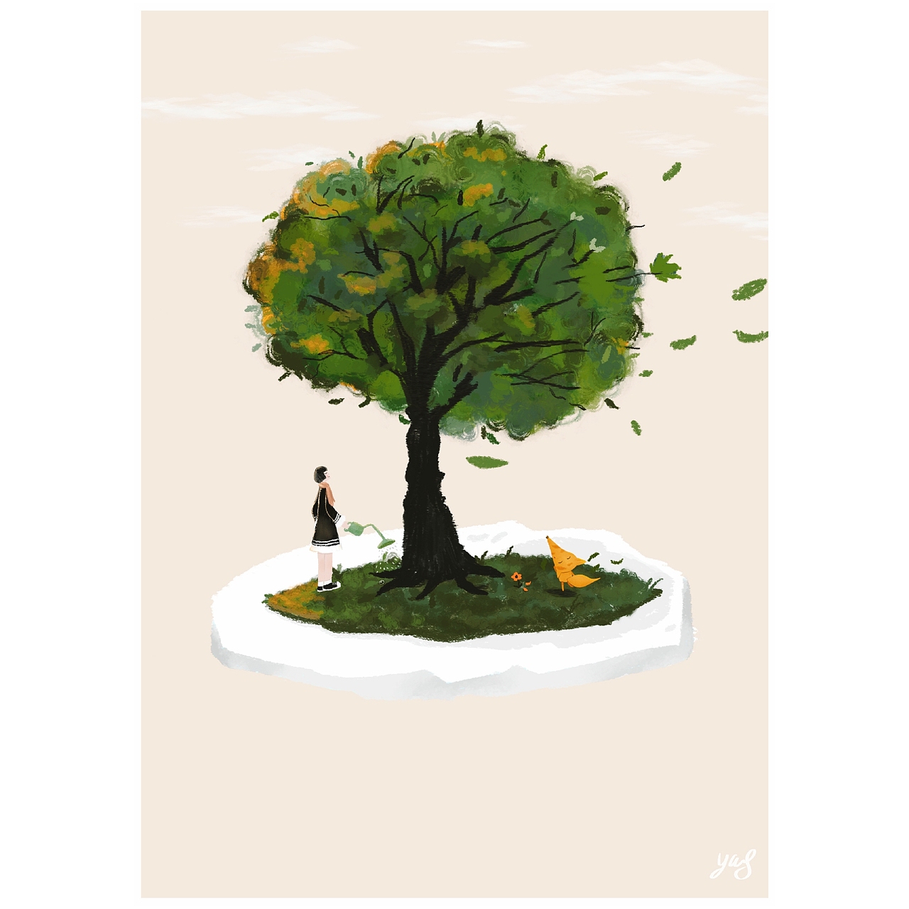 浇灌希望|插画|儿童插画|杨小羊的日常绘画_原创作品-站酷zcool