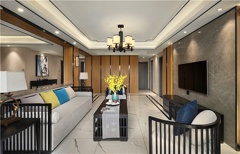 南舍空间新作《白描》——恒辉假日广场新中式实景（图ZOTg2MTgxMDQ=） - 家装设计 - 站酷设计师吴艳丽原创素材 - 站酷ZCOOL