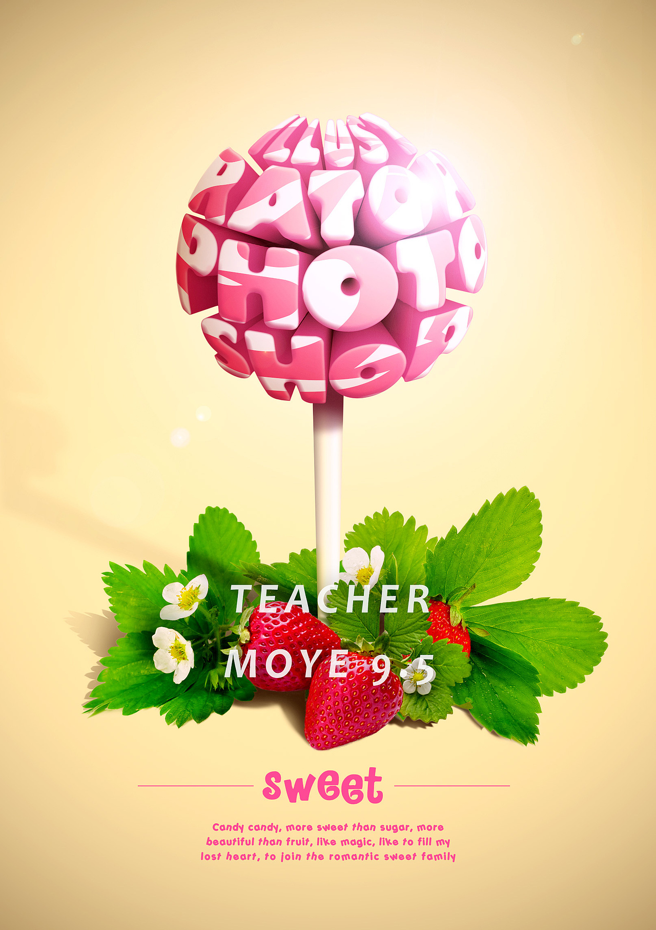 SWEET糖果立体文字（图ZNTkzNzczMjQ=） - 海报 - 站酷设计师Moyearned原创素材 - 站酷ZCOOL