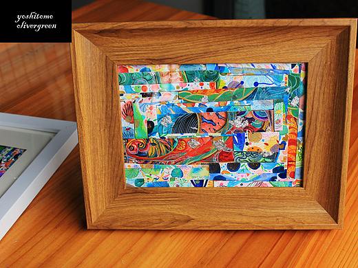  【手工】【波普装饰】我用画的边角拼图出小作品