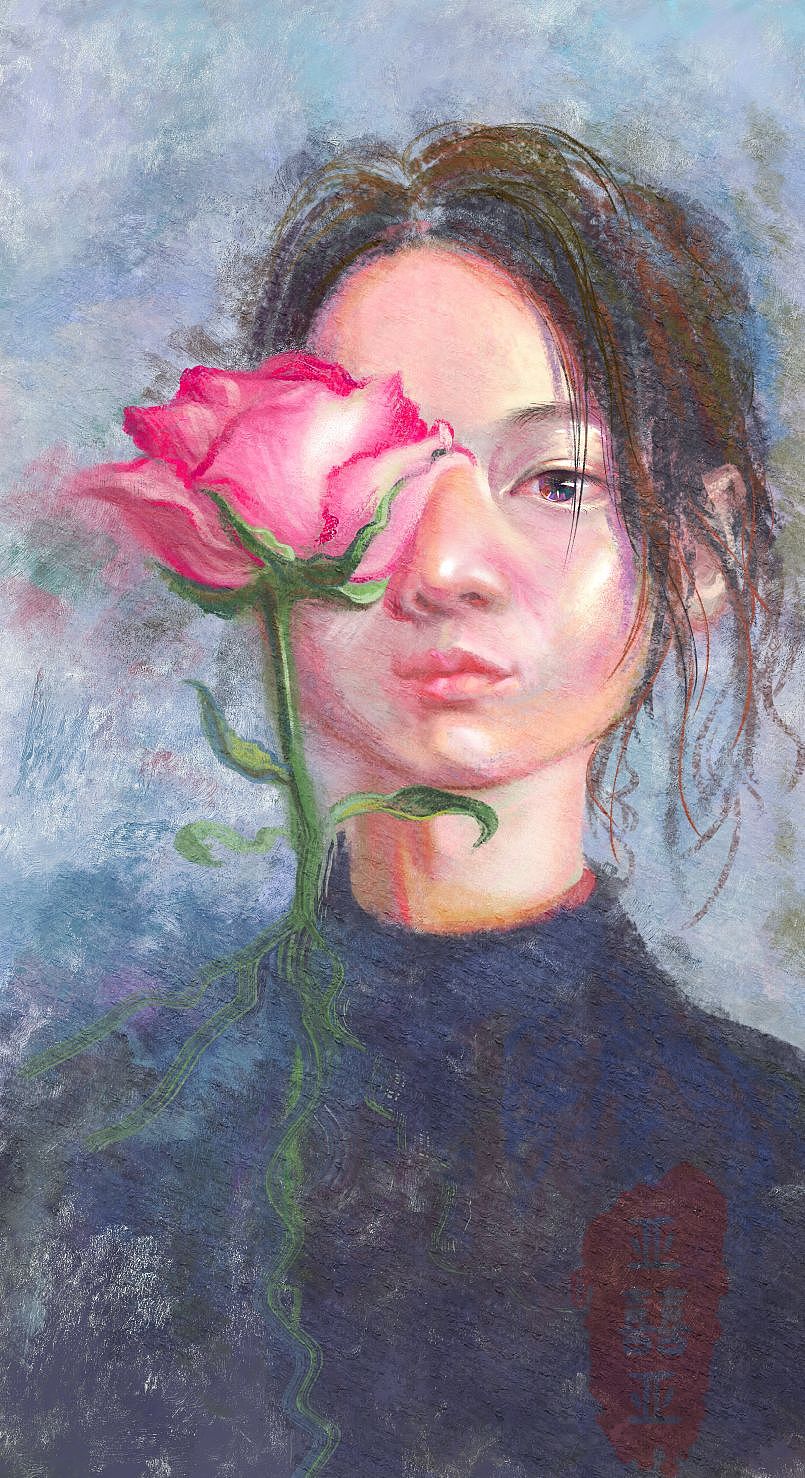 玫瑰花.女人