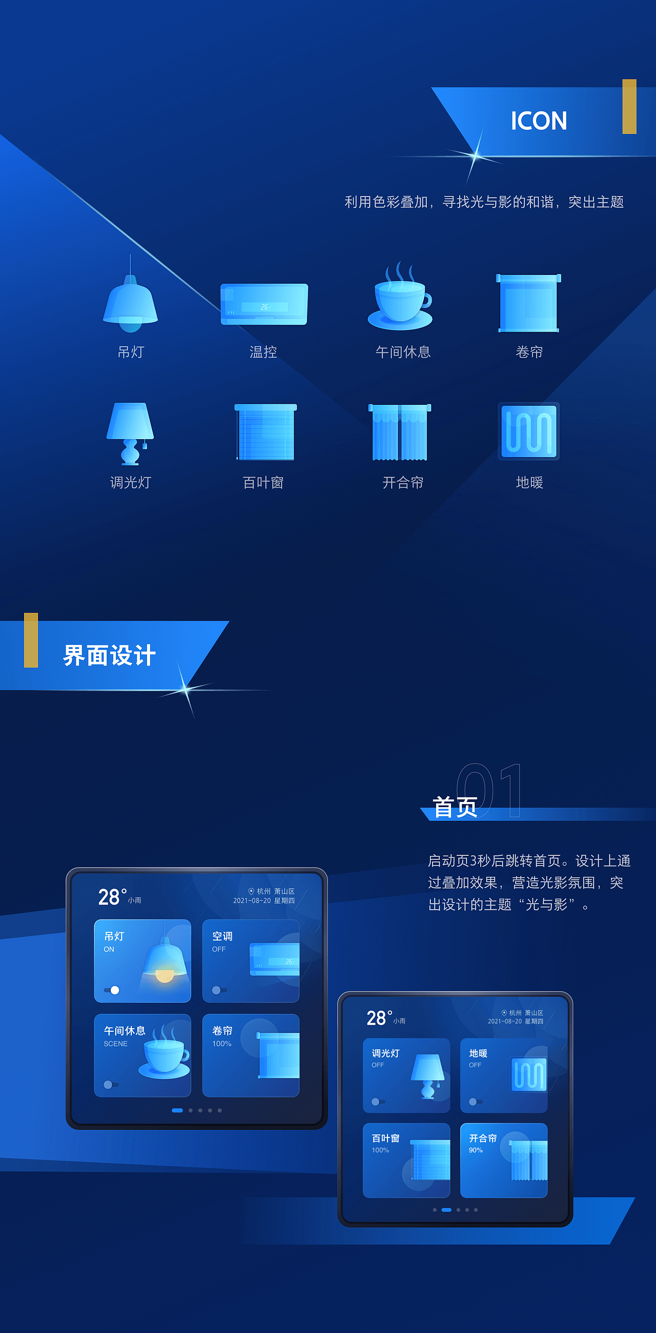光与影-AIot智能面板设计参赛作品（图ZMjcxMTg1MzEy） - 软件界面 - 站酷设计师啊啊啊阿三原创素材 - 站酷ZCOOL