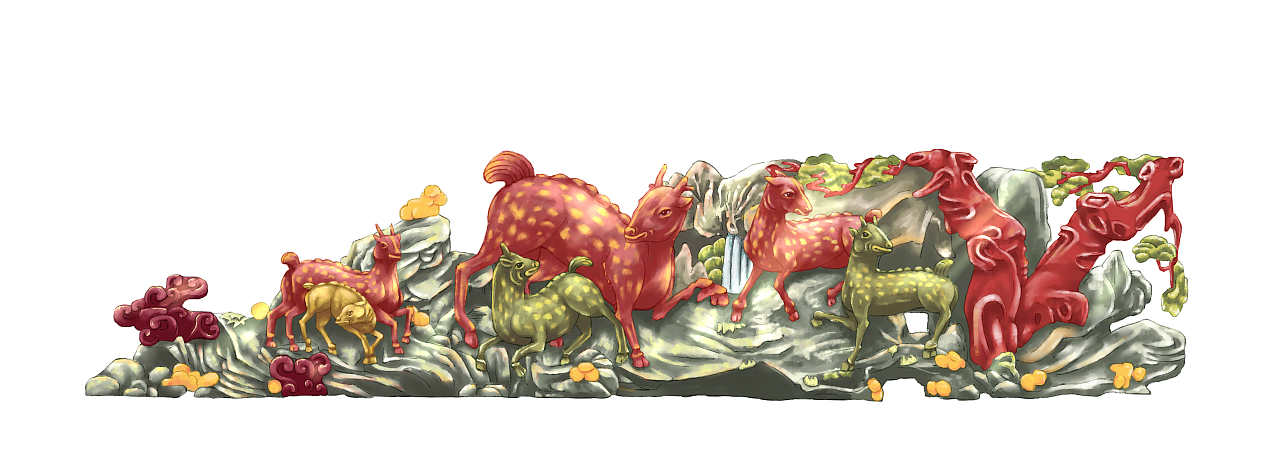 陈家祠-素材绘制（图ZMTg1MDk4ODY4） - 商业插画 - 站酷设计师一点忧愁原创素材 - 站酷ZCOOL
