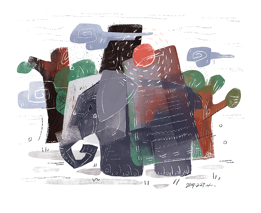 插画-讲给星星和月亮故事 一（图ZMTUxMDkyODU2） - 艺术插画 - 站酷设计师画非话原创素材 - 站酷ZCOOL