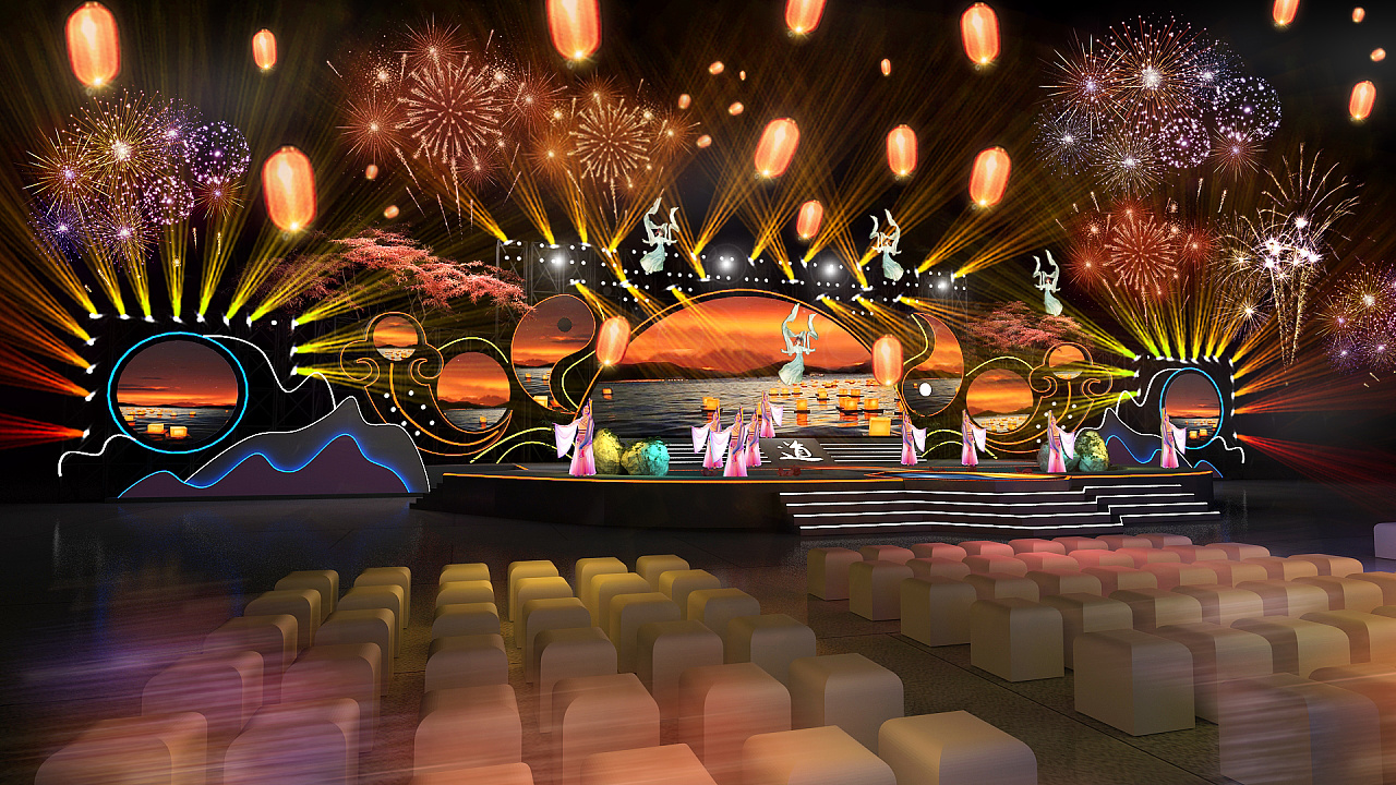 文旅文化节舞美设计效果|空间|舞台美术|lanti三维 - 原创作品 - 站酷