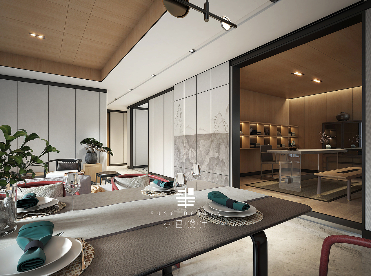 素色-新中式（图ZMTgxMzgwODA0） - 家装设计 - 站酷设计师素色hhhhz原创素材 - 站酷ZCOOL