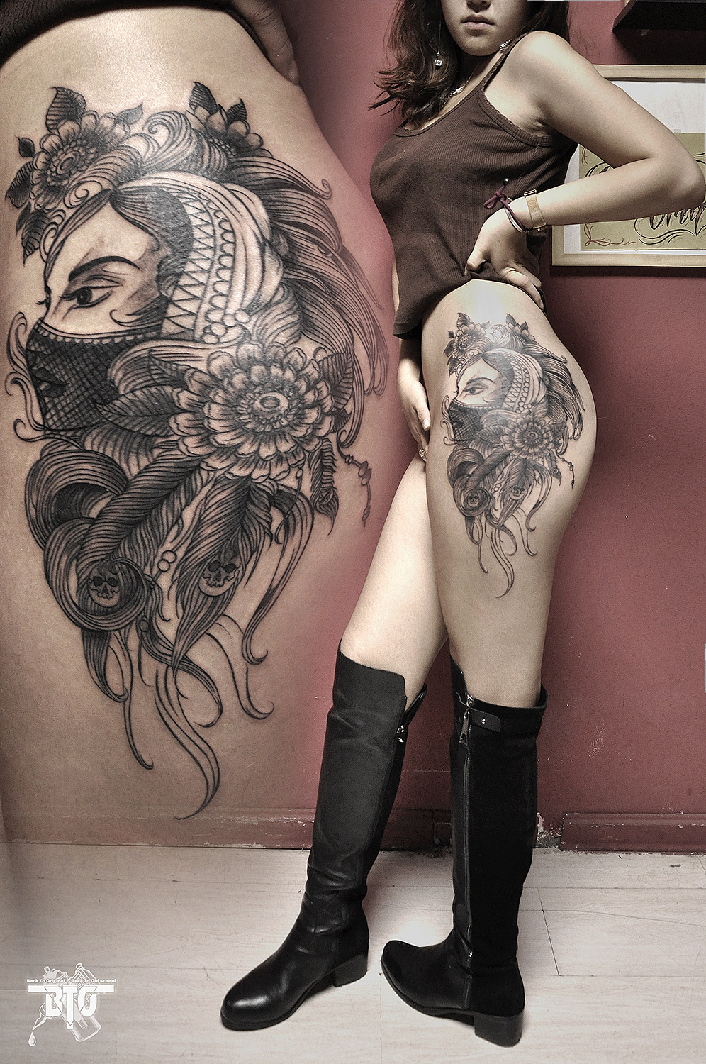 BTO tattoo 原 刺青 2017部分黑灰插画作品（图ZMTAyNjcyNTk2） - 其他 - 站酷设计师呼延良澔ansr原创素材 - 站酷ZCOOL