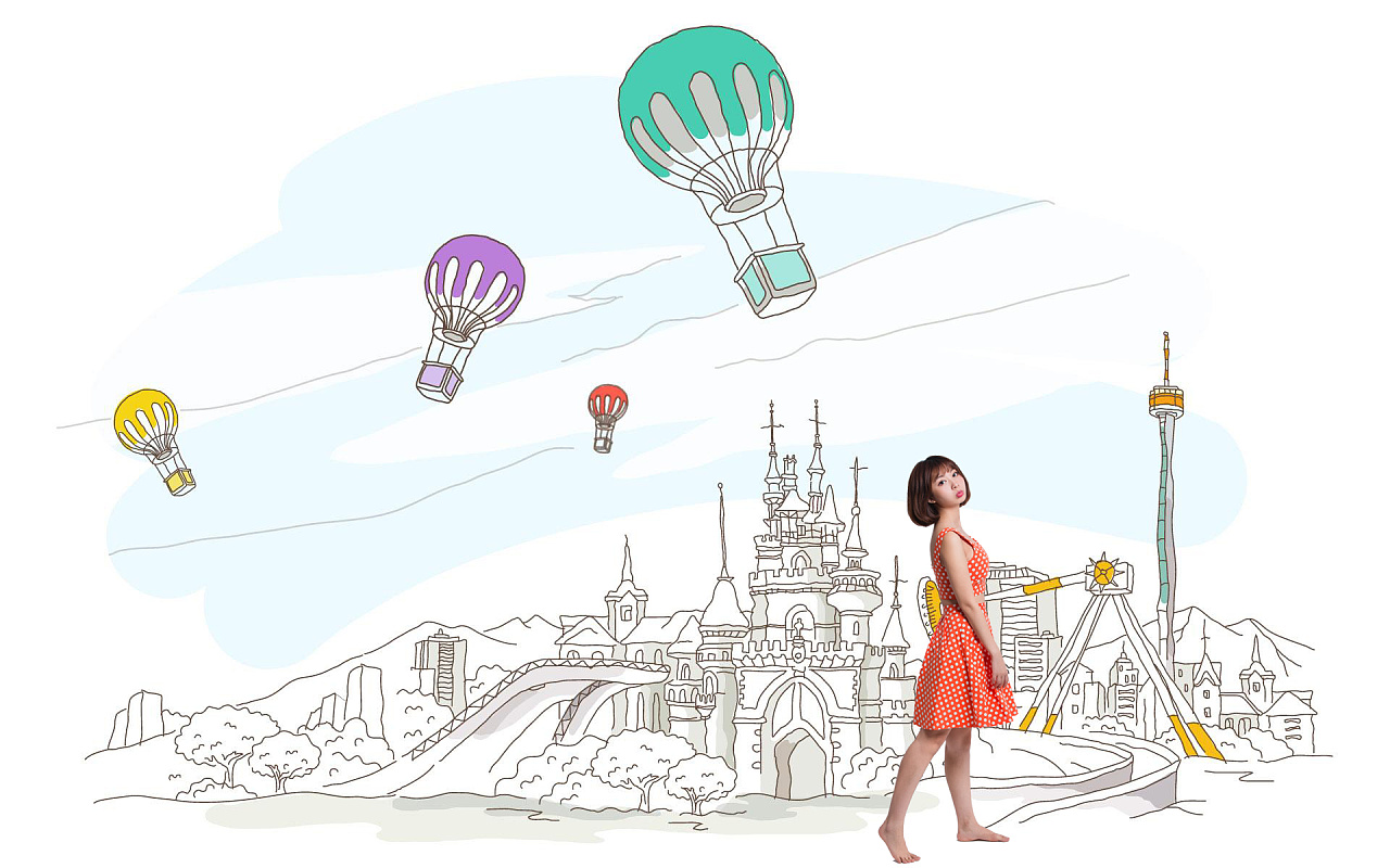 简笔画《世界那么大,我想去看看》