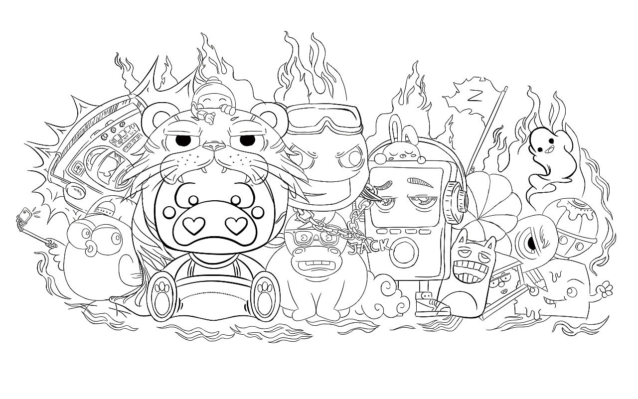 Humm..Humm的快乐（图ZMTE4MzI2MjY4） - 商业插画 - 站酷设计师刘小正原创素材 - 站酷ZCOOL