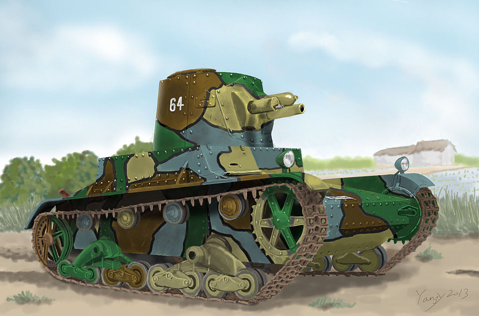 抗战国军 维克斯6吨轻型坦克vickers 6 ton