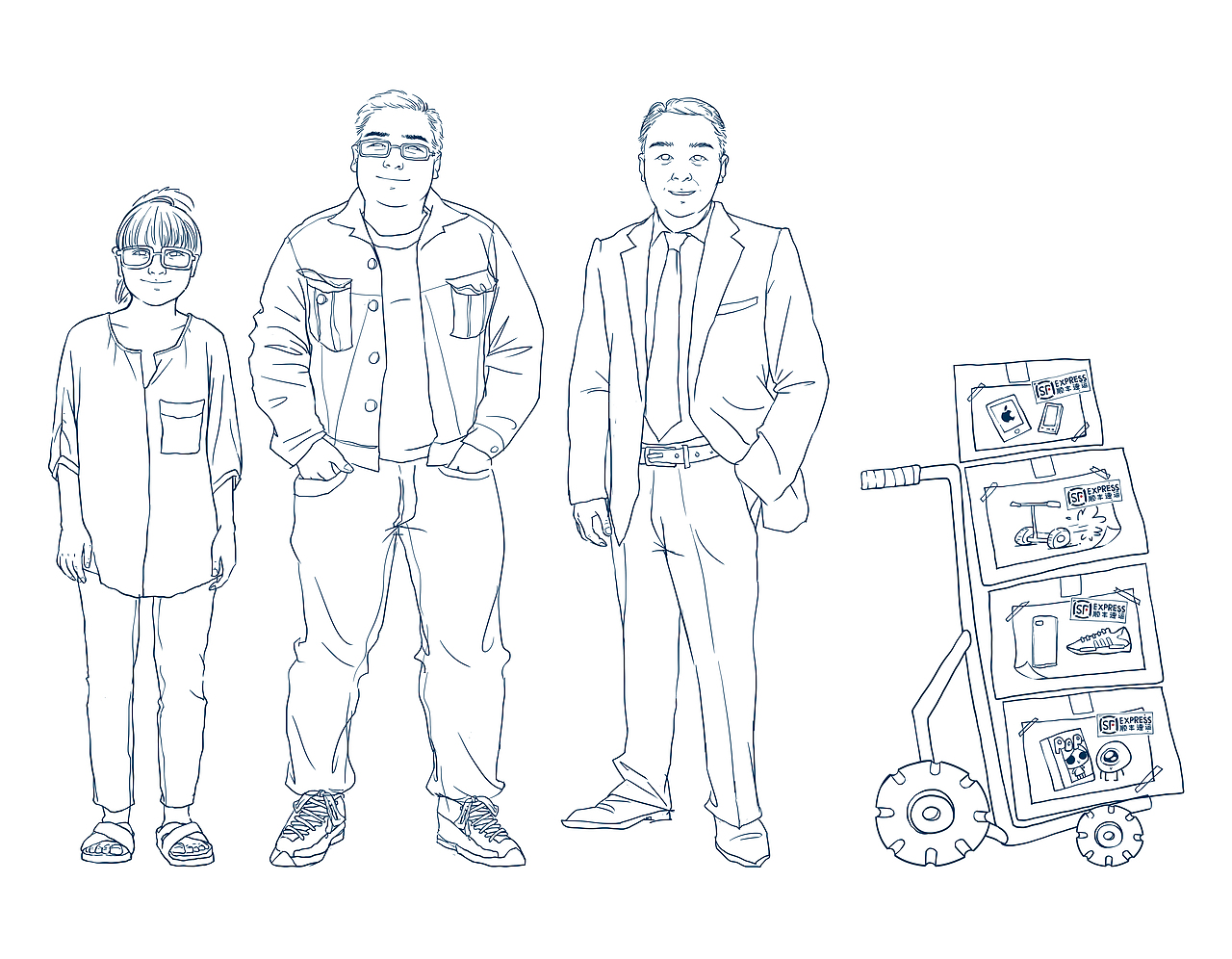 线稿一组（图ZNTMzNDQ2NDg=） - 商业插画 - 站酷设计师戴大个儿原创素材 - 站酷ZCOOL