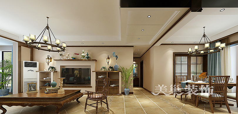 新乡100平两室两厅美式乡村风格装修效果图（图ZODYxODAxNTI=） - 家装设计 - 站酷设计师青柠檬柚子原创素材 - 站酷ZCOOL