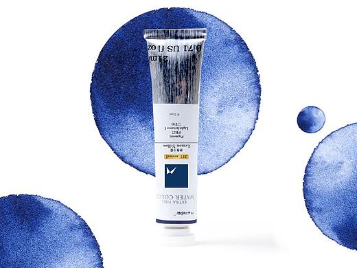 水彩颜料标签贴