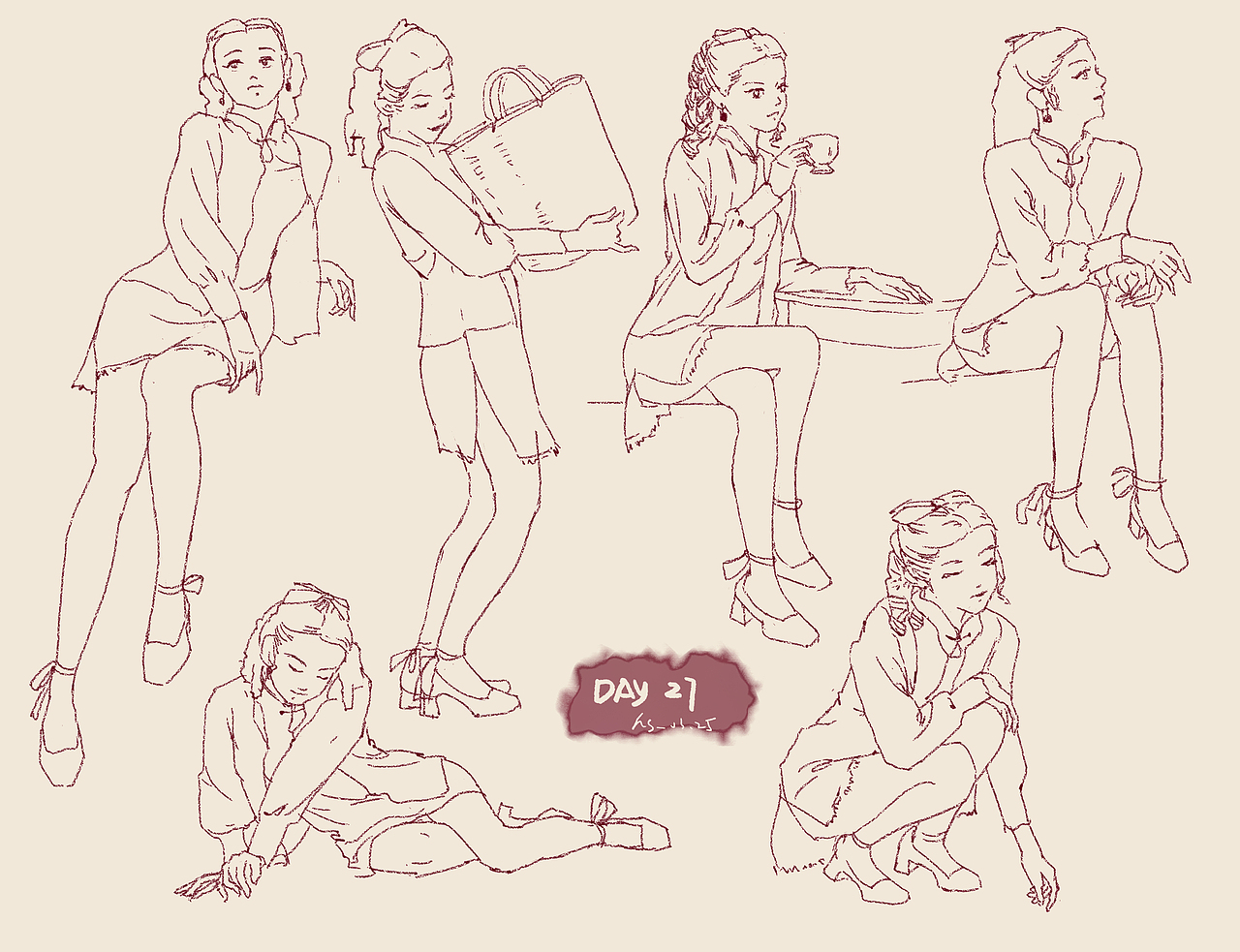 #速写60天挑战赛# Day 27 @速写班长