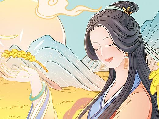 米酒品牌包装插画案例