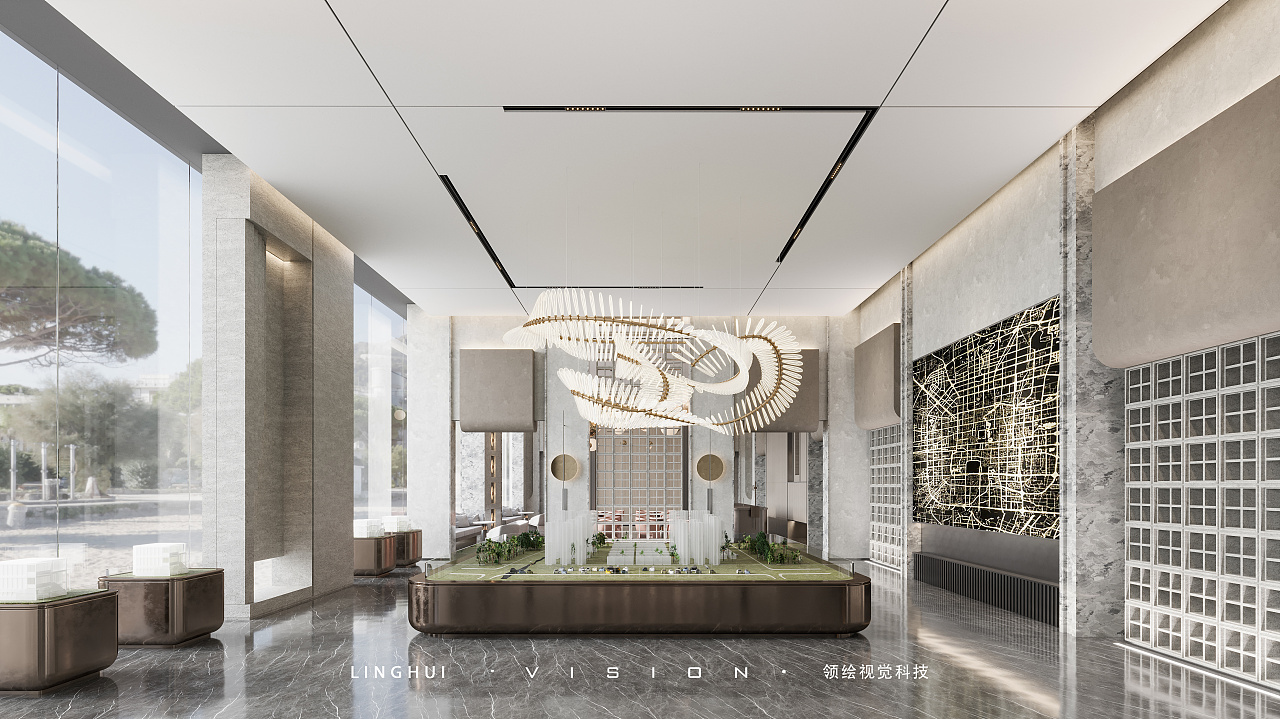 linghui领绘视觉vision—售楼处效果图|空间|商业空间设计|领绘视觉大