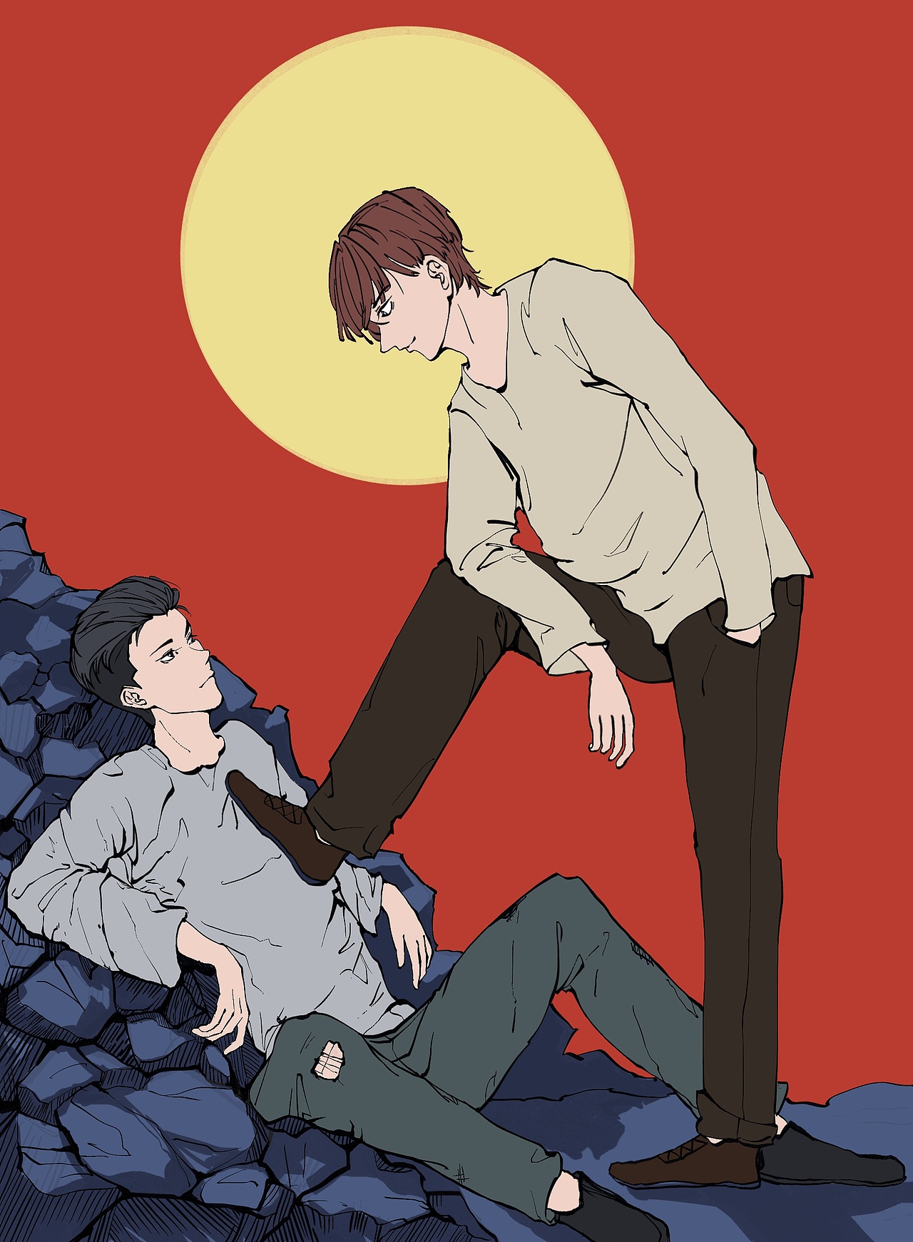 红黄蓝构图（图ZMzE3NjEyMzUy） - 创作习作 - 站酷设计师月光还是少年原创素材 - 站酷ZCOOL