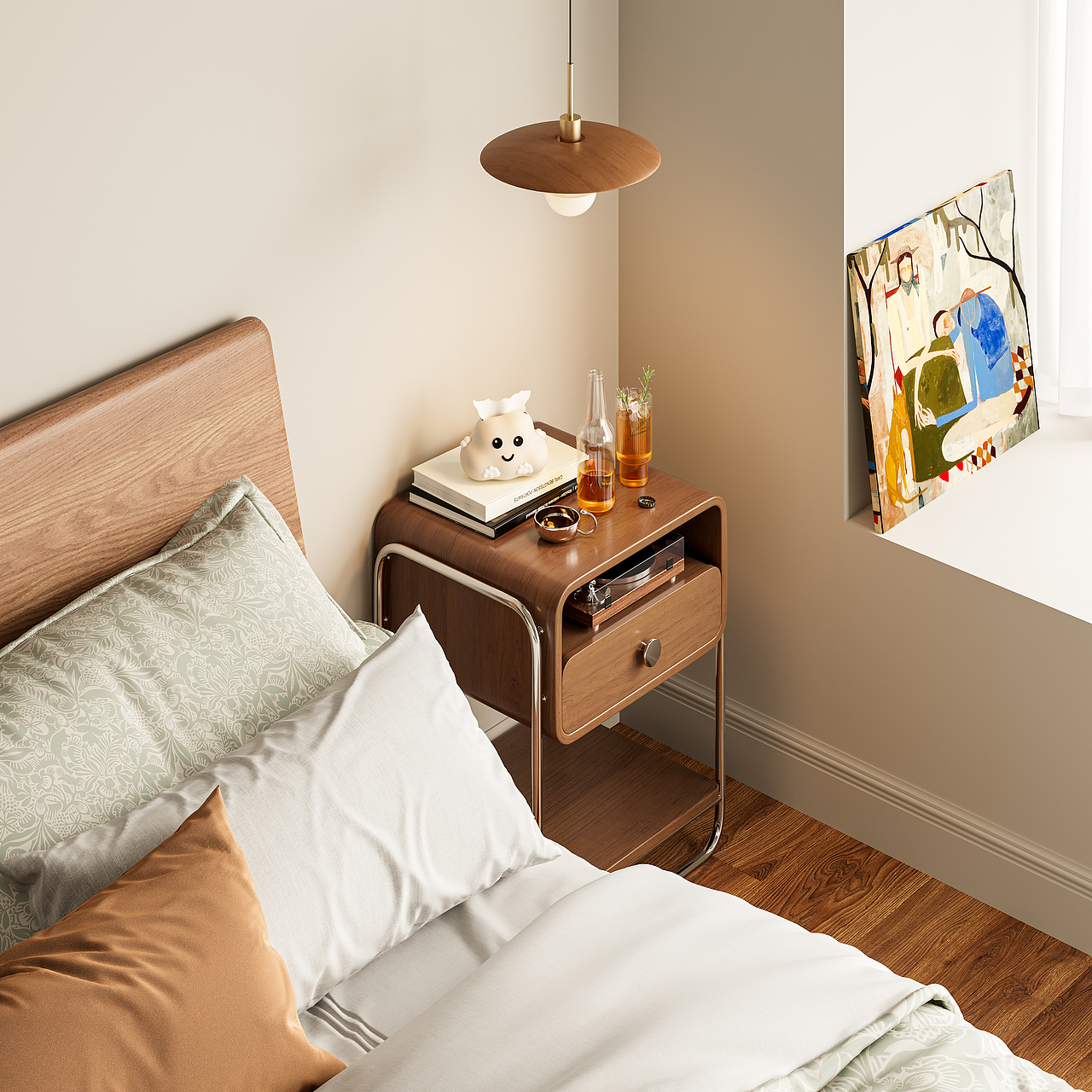 北欧包豪斯床头柜2