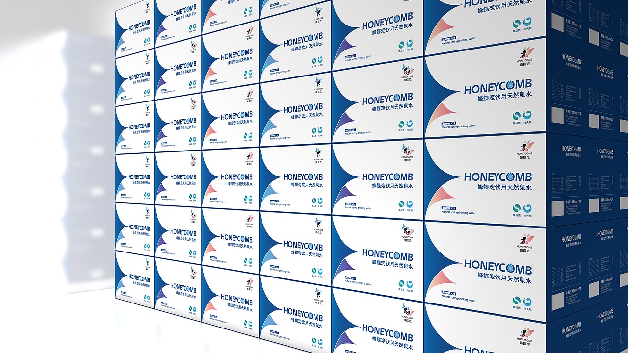 蜂蝶恋天然饮用水 产品包装设计