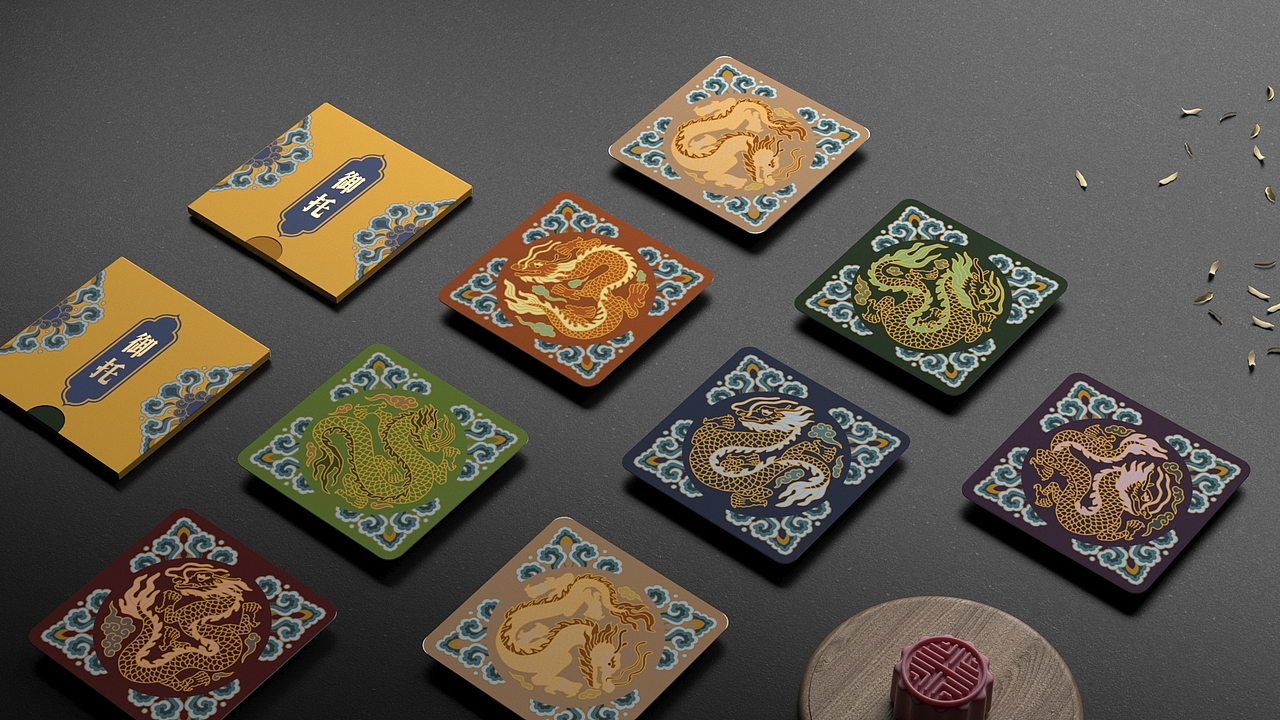 九龙聚仲秋月饼礼盒（图ZMTcwOTc2MDgw） - 包装 - 站酷设计师知汇文化一李纪原创素材 - 站酷ZCOOL