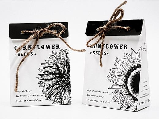 Flower pot carrier and seed packets 