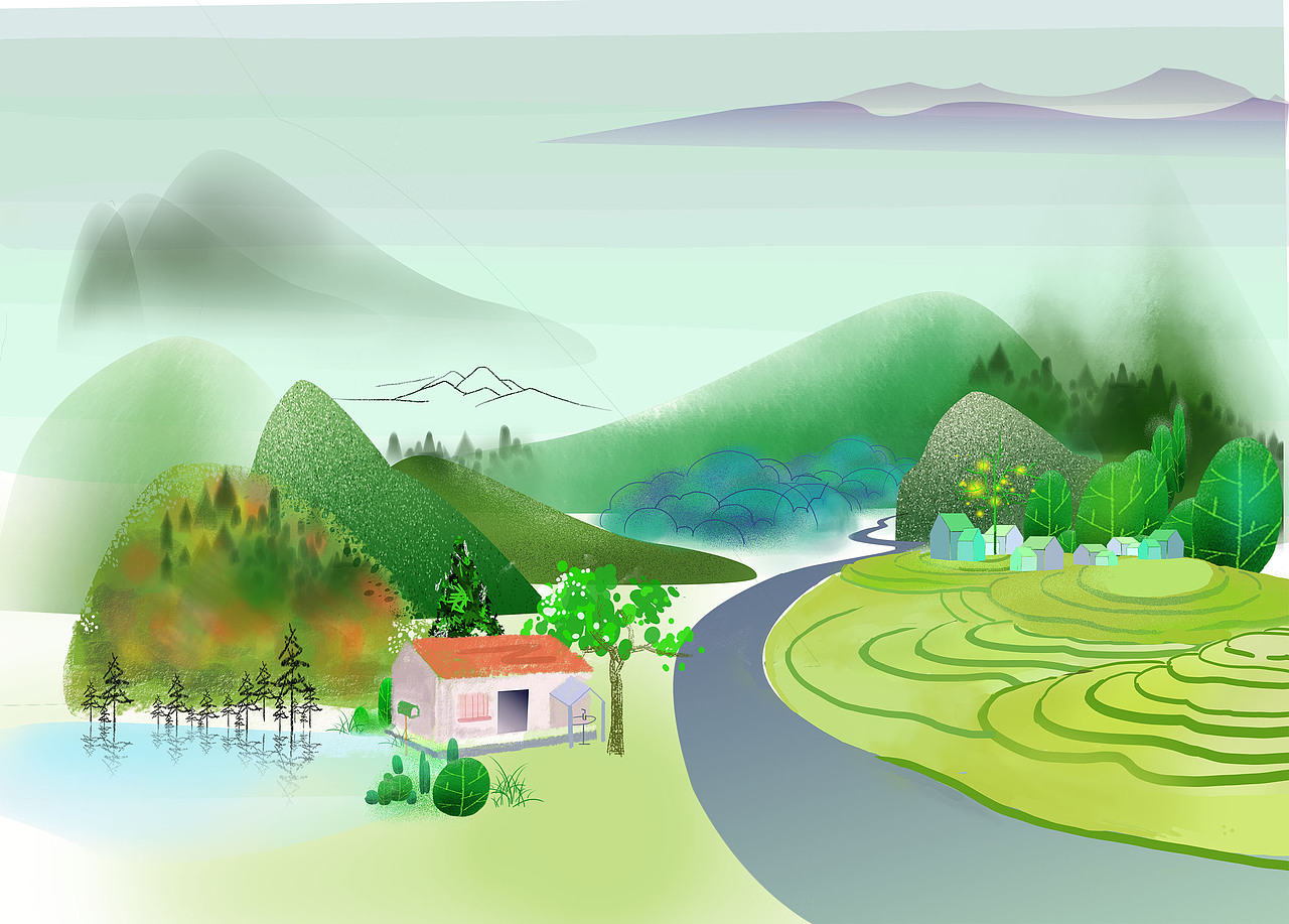 以自然为主题的板绘练习