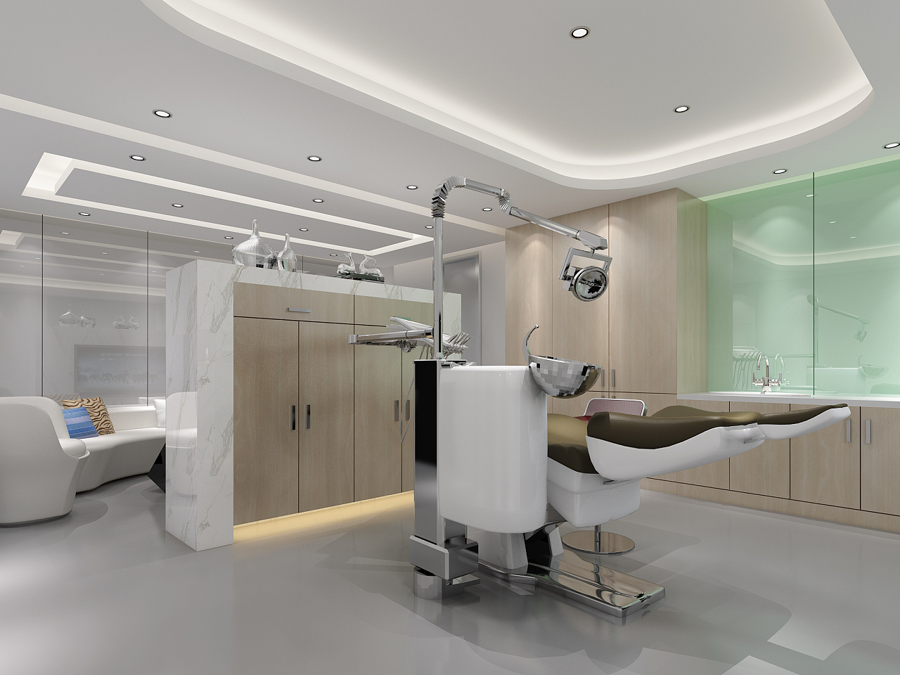 现代牙科诊所 - 效果图交流区-建E室内设计网