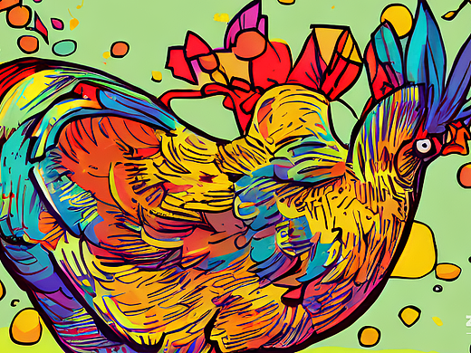 #AI创作实验室#穿着浴巾的小鸡