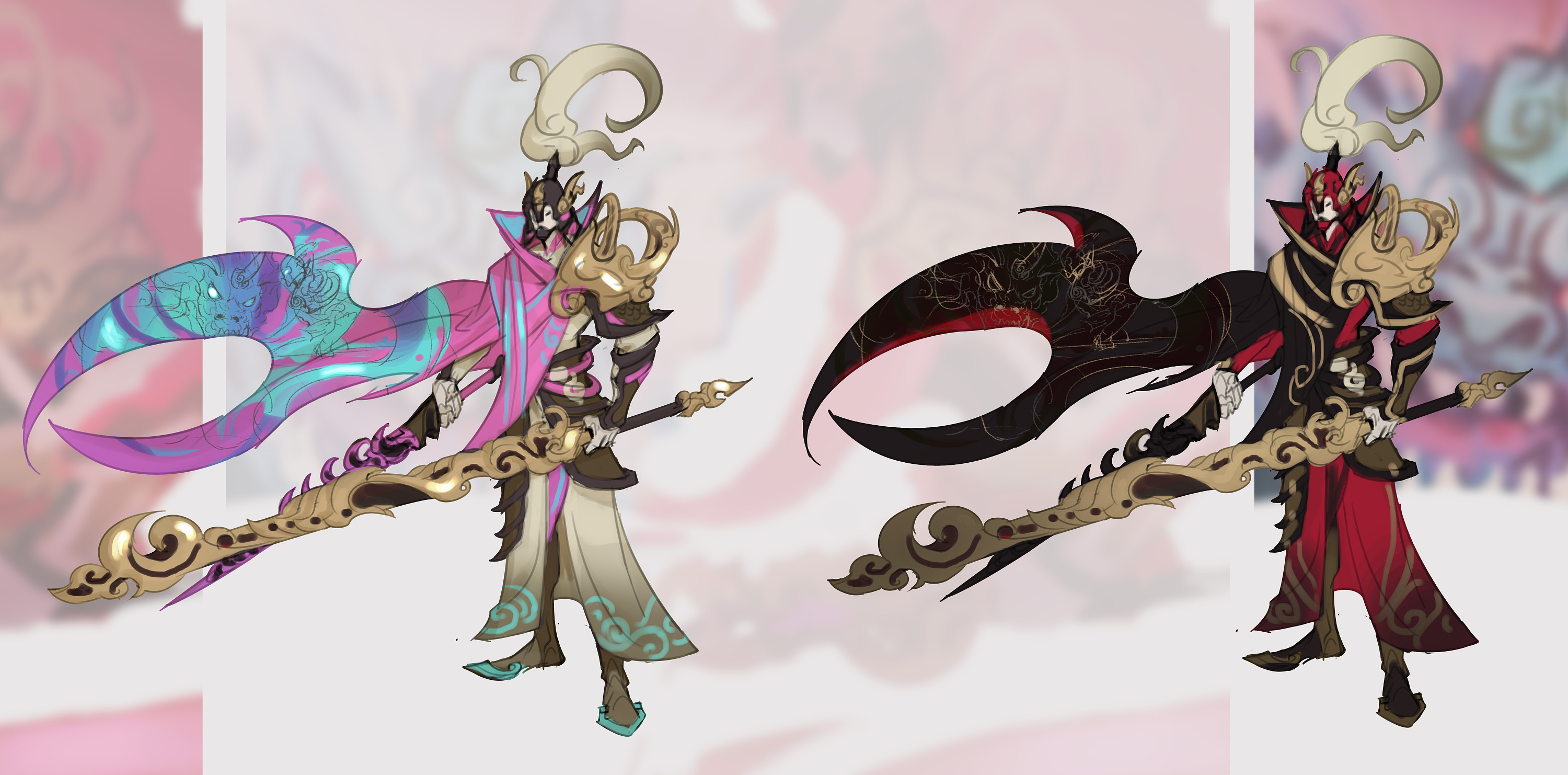 最近的课堂演示 门神 秦琼|插画|游戏原画|木子hf19 - 原创作品