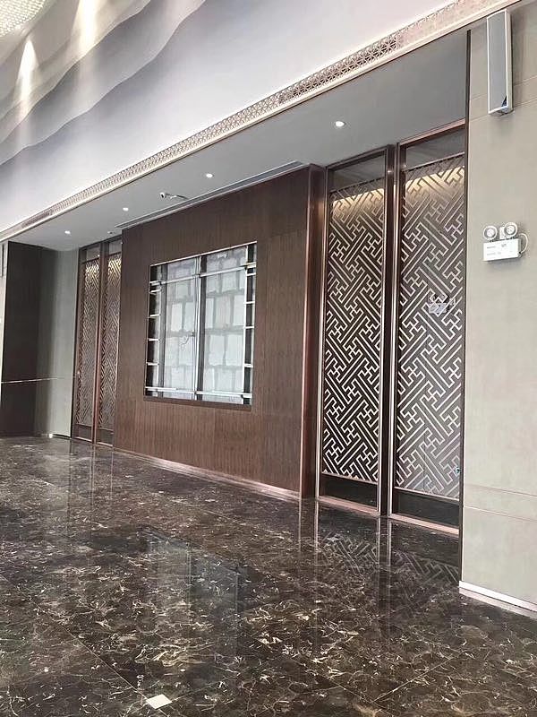 酒店不锈钢屏风定做 尚品佳 室内装修不锈钢屏风隔断