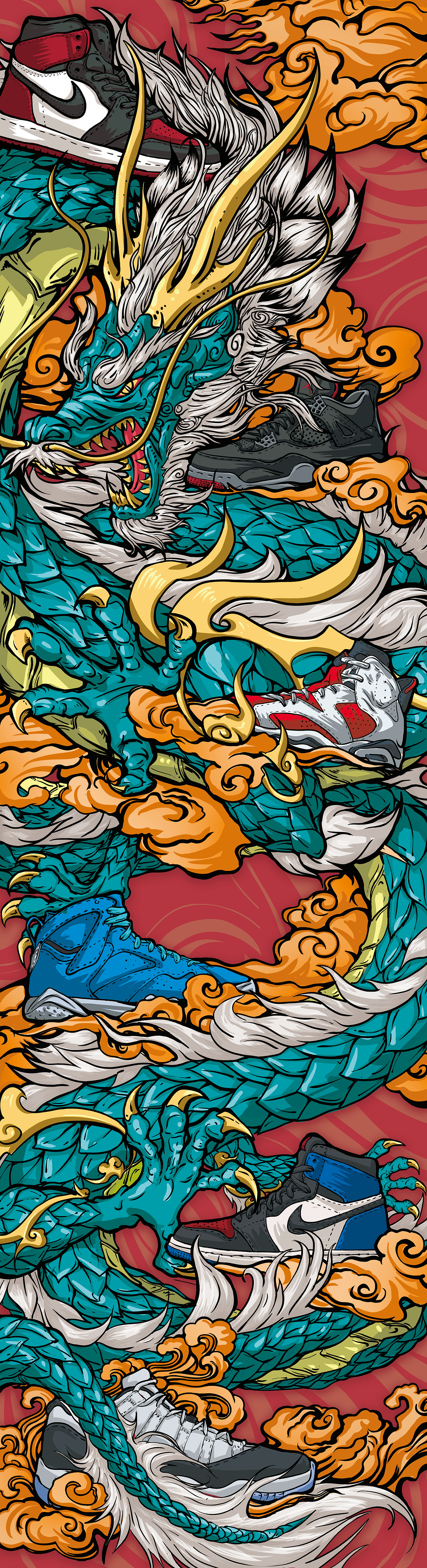 龙与AJ（图ZMTk5MjAyMTcy） - 商业插画 - 站酷设计师孤独独孤咕噜犊子原创素材 - 站酷ZCOOL