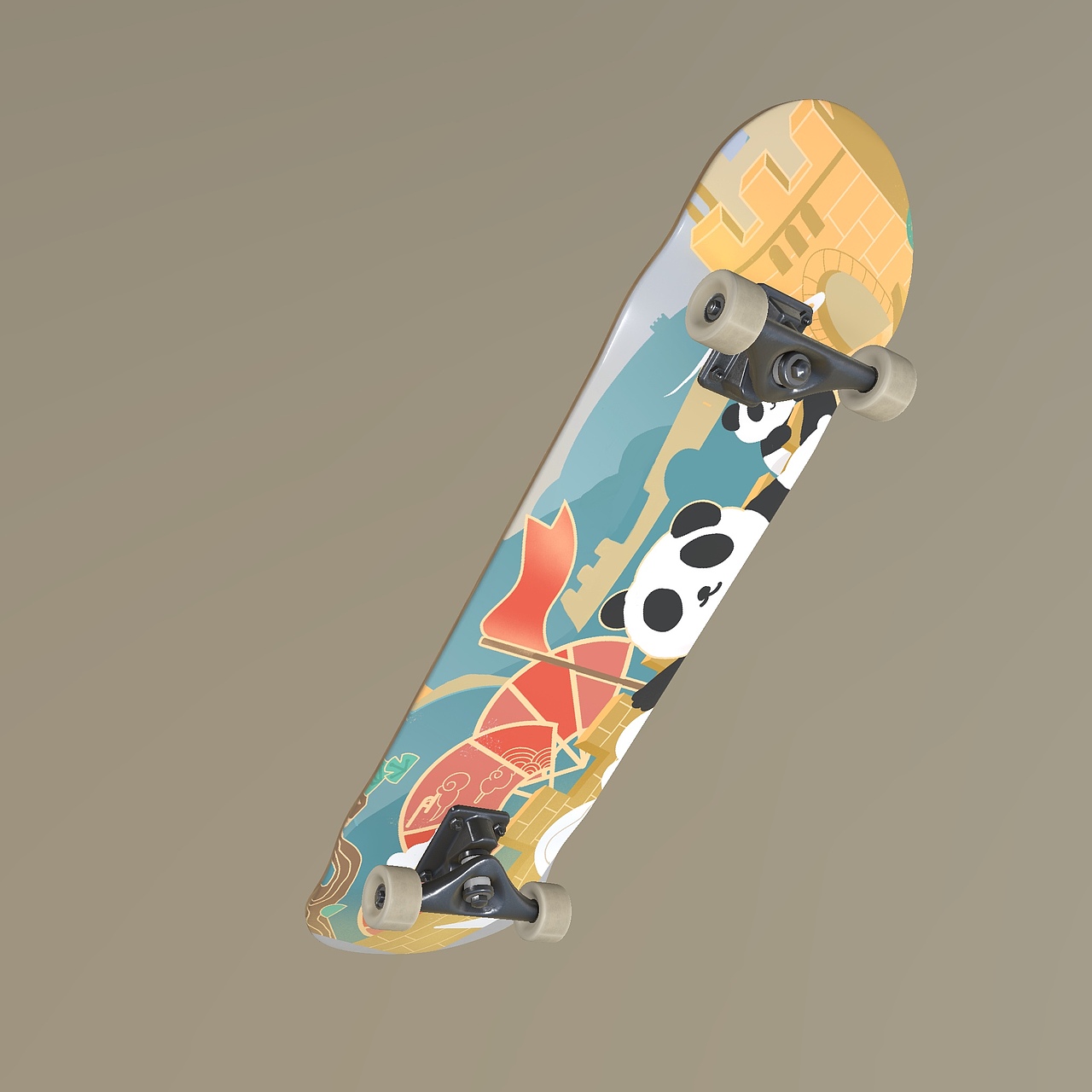 熊猫筑长城，延绵中国梦