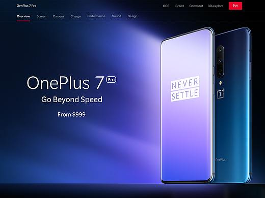 OnePlus7 Pro专题页的设计(开场和跳转部分)
