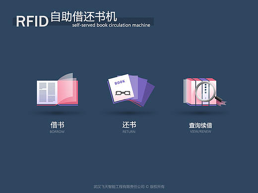 自助借还书机设备界面