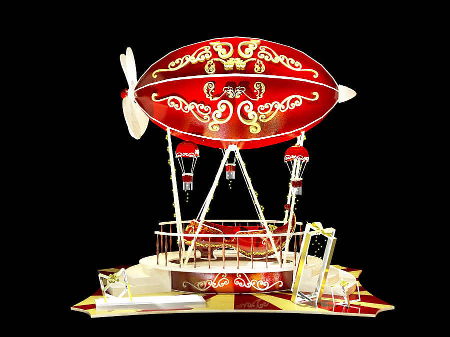 童话主题热气球美陈dp儿童互动游乐设施开业圣诞