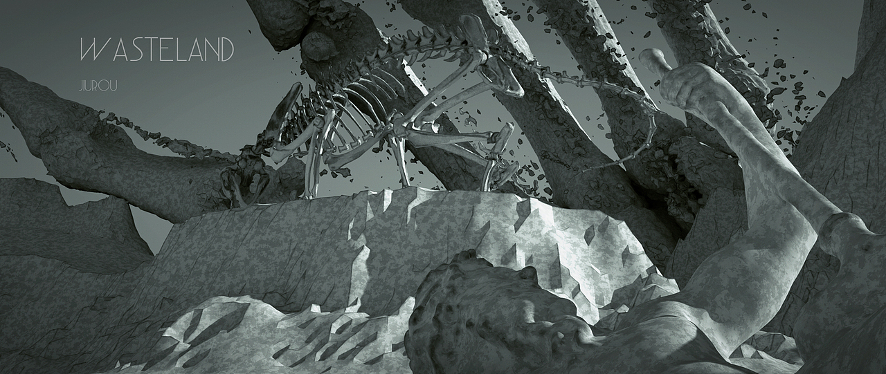 C4D|风格图练习《荒地》（图ZMjI2ODE1NzY4） - 人物/生物 - 站酷设计师山豆几先森原创素材 - 站酷ZCOOL