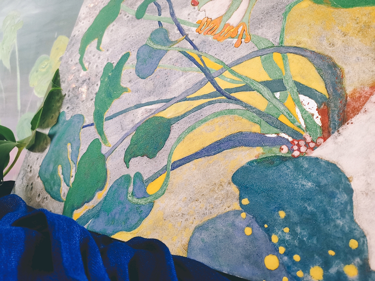 岩彩《LOVE TREE 2》夏蛙（图ZMTY3MjgwMjM2） - 商业插画 - 站酷设计师张小康Conny原创素材 - 站酷ZCOOL