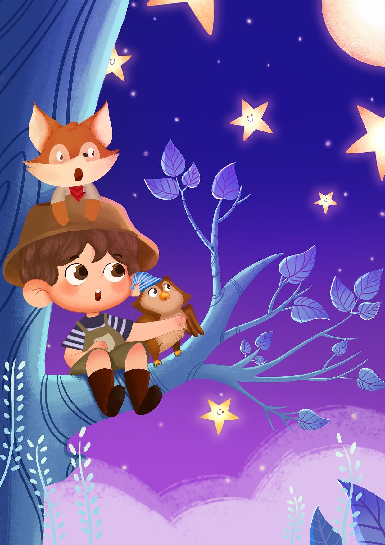 一只小狐狸的旅行故事（图ZMzQ4ODU4MTcy） - 儿童插画 - 站酷设计师一条懒狗罢了原创素材 - 站酷ZCOOL