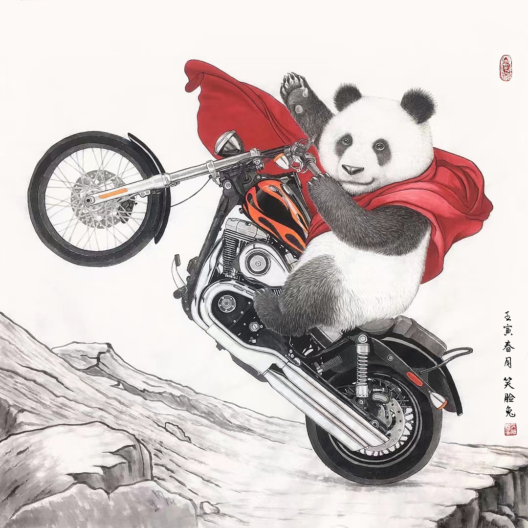 漫艺术的探索者，当代水墨漫画名家——笑脸兔（图ZMzA0ODY0NTcy） - 绘画 - 站酷设计师卖画15175414393原创素材 - 站酷ZCOOL