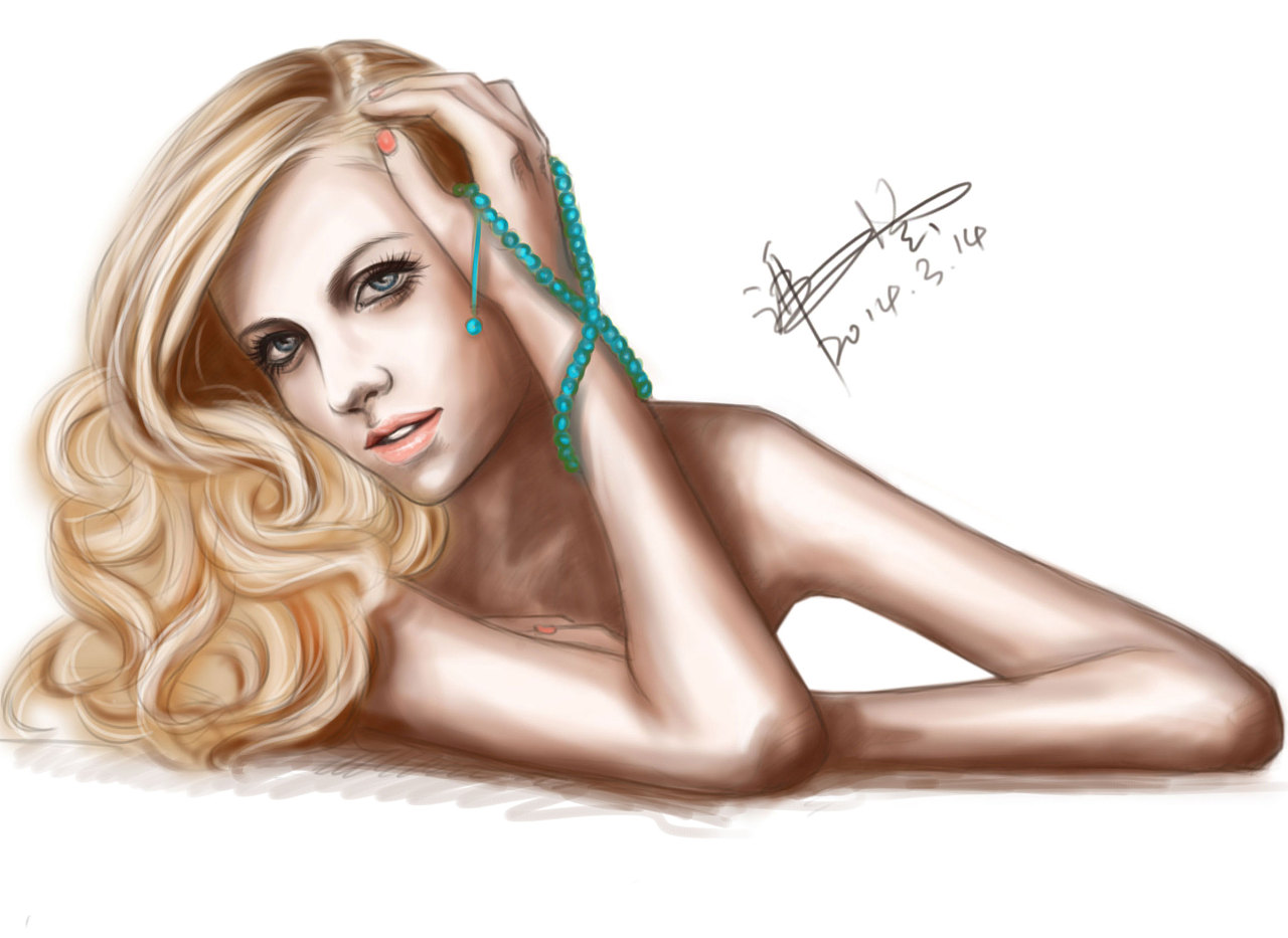 金发美女|插画|创作习作|mumuyun - 原创作品 - 站酷 (zcool)