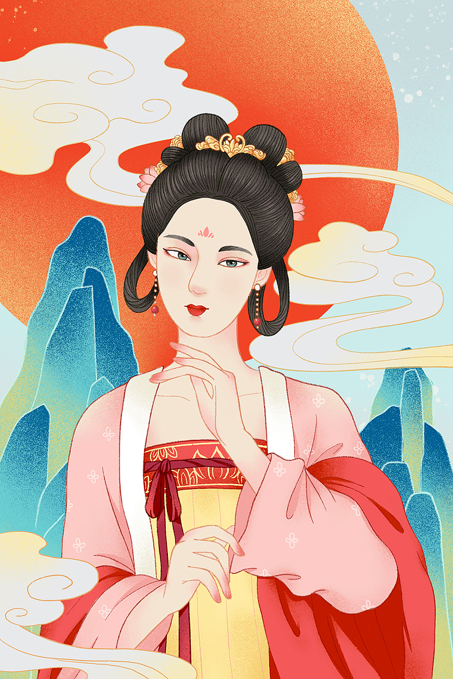 国潮古风商业插画