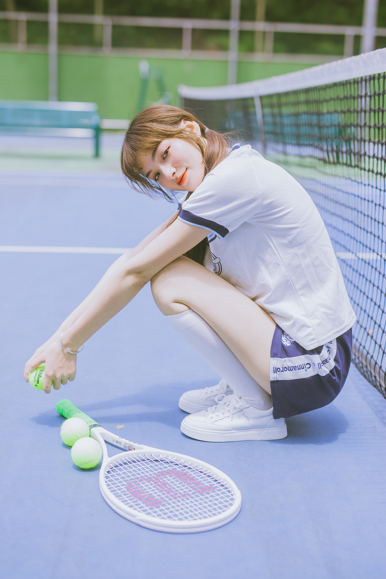 网球少女女神图片
