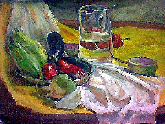 十几年前画的水粉画