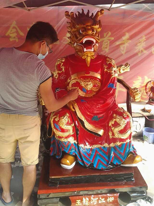 重新修缮文武财神（图ZMjI0OTE2MjQ4） - 工艺品设计 - 站酷设计师墨鱼壁画工作室原创素材 - 站酷ZCOOL