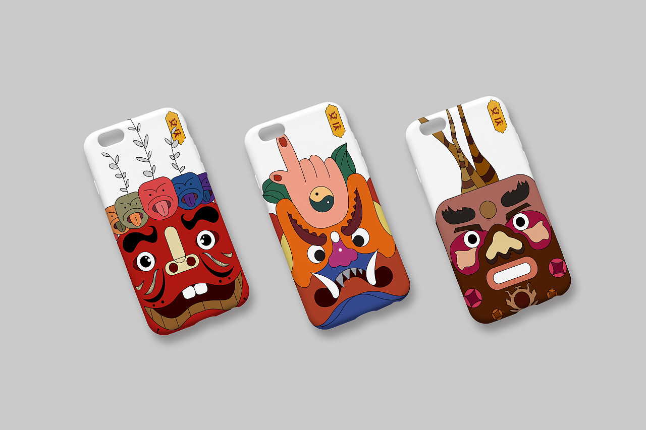 婺源傩舞主题文创设计|平面|图案|一只u - 原创作品 - 站酷 (zcool)