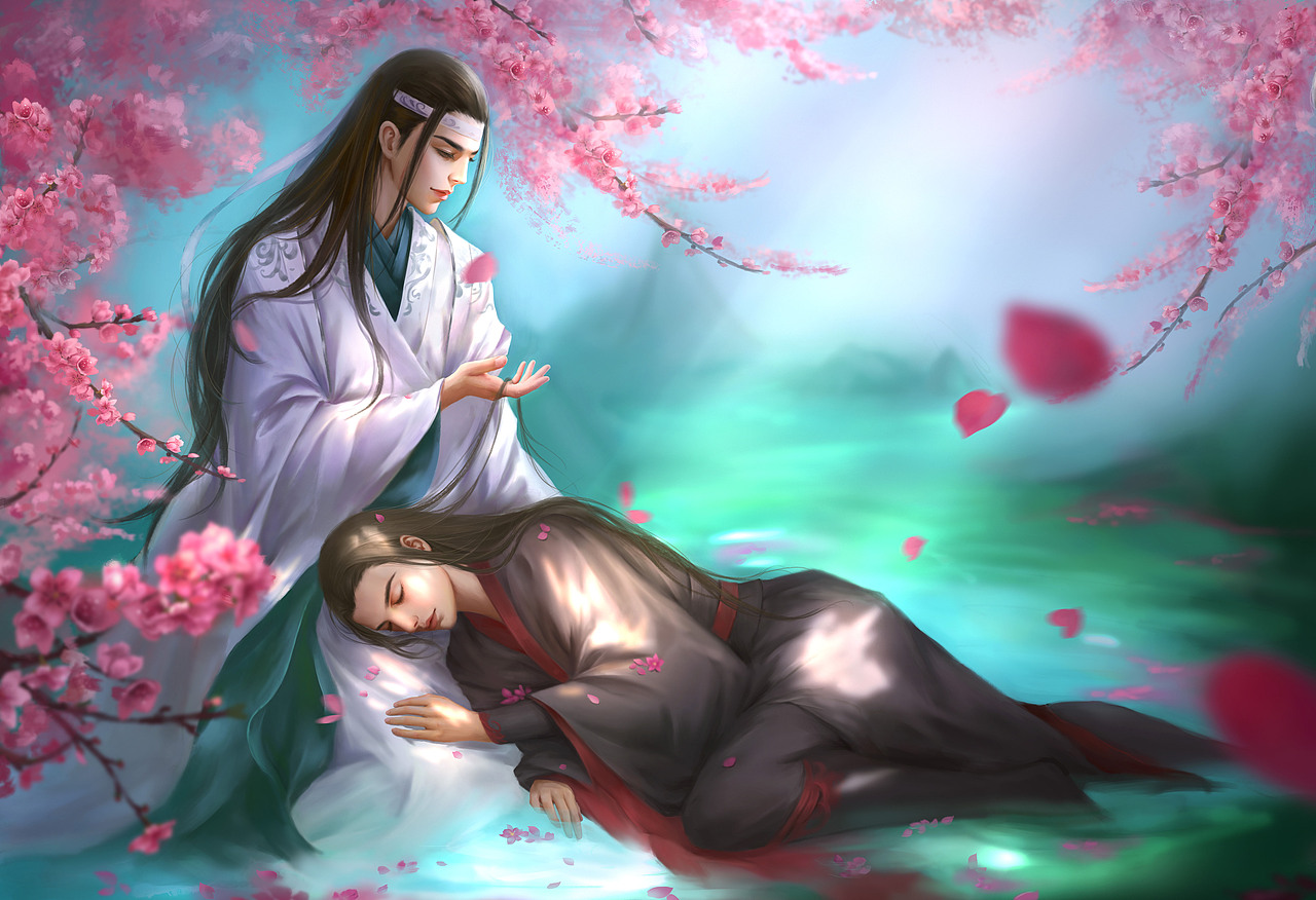 原创作品插画创作习作古风魔道祖师不写诗青莲39不写诗古风画素描16忘