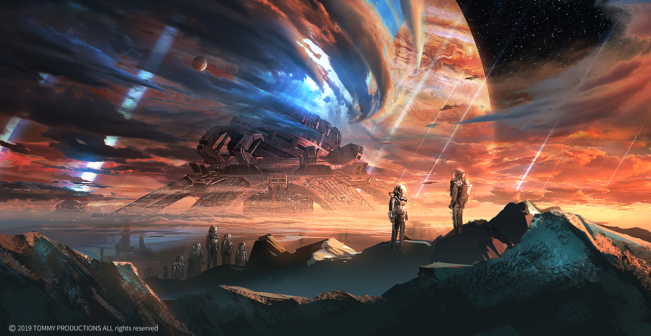 用了一些时间继续调整云层的受光和虚实，竟可能的处理得跟背景融合一些。
<br>我补充一下关于&quot;抠图&quot;的内容，光写思路了，把最重要的抠图环节忘了，在MP制作里选择照片素材是关键，但抠图确是个比较麻烦和费工夫的事儿，在这里提供几个抠图的思路：①魔棒选择工具（适用于需要提取的图像部分与背景部分区别明显的图，比如蓝天背景下的一座山峰）。②快速选择工具（和魔棒在同一个位置），它是通过程序来寻找图片里的边缘位置，平时抠图的时候用得还算比较多，因为通过加减选择，程序好像能计算出你需要的边界，慢慢提高识别精度（这个大家需要去尝试，跟笔刷大小也有关系）。③自由套索工具，套索工具有时候针对一些比较复杂的图像会相对提高一些效率，比如树叶的缝隙。（但会比较费时）。④钢笔工具，是利用路径来抠图，对边缘精度要求比较高的一些场景元素，比如人物、建筑等等。⑤色彩选择工具，这个工具不在工具栏里，而是在选择菜单里，它是通过吸取图片中的不同颜色来进行选择（用得比较少）⑥通道抠图，这个抠图方法用得也比较多，一定要学到手。<br>（注：所有的选区都可以利用调整边缘来对选区进行精细调整，这好像是从cs2015开始新增的功能，这个请大家一定要去了解）。