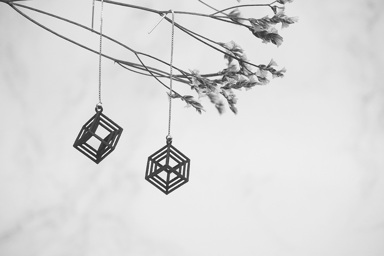 造么作品 | CUBE系列3D打印耳坠