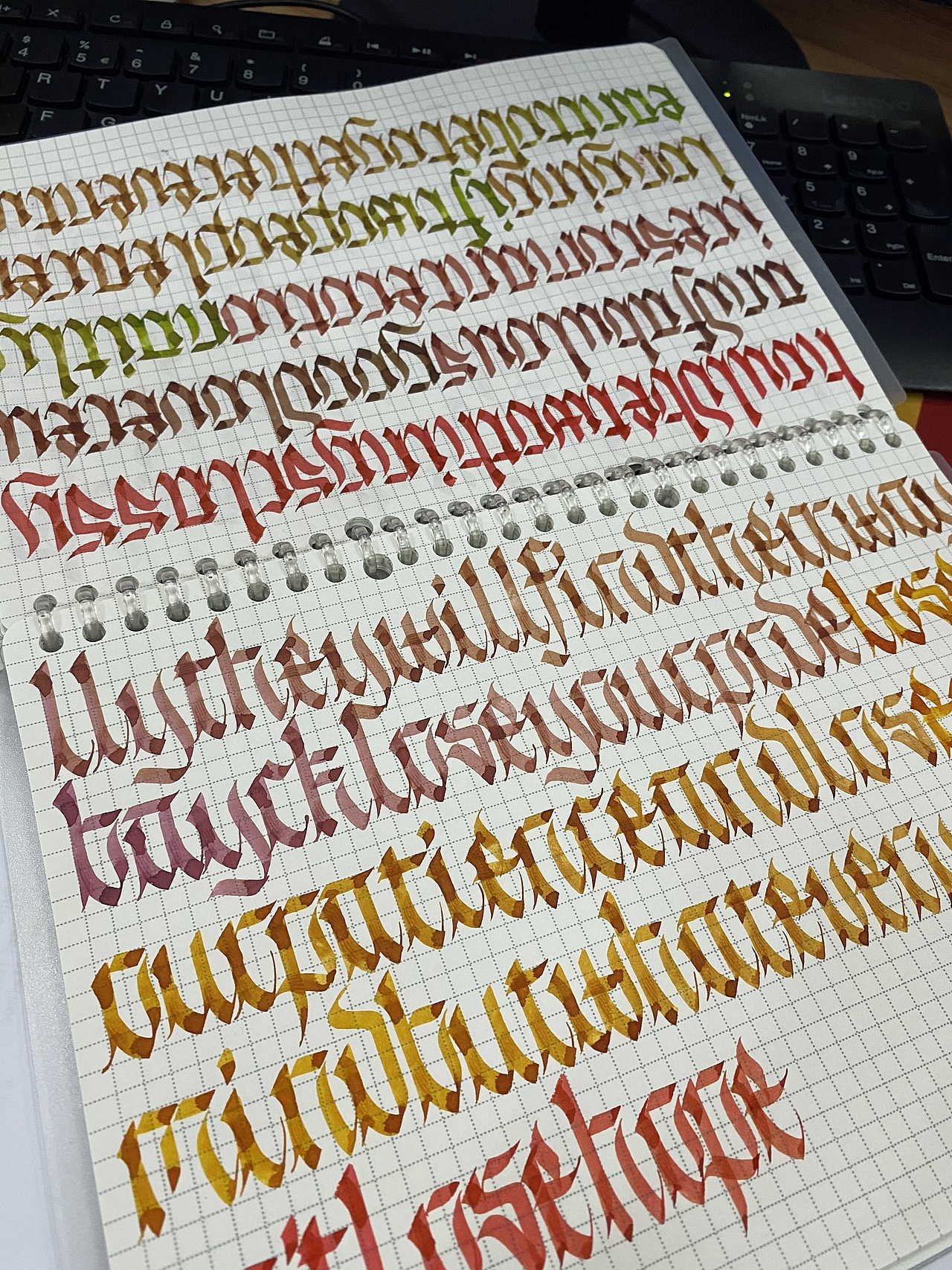 手写展示 gothic brushlettering