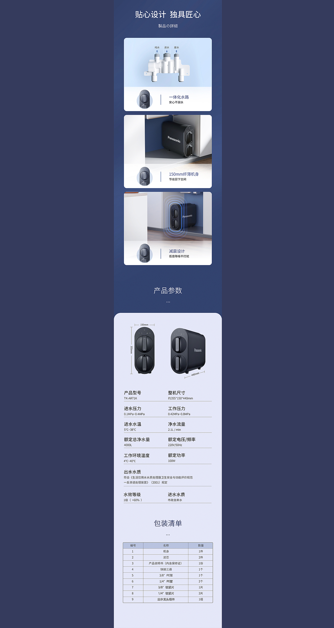 [ Panasonic-松下电器反渗透净水机 ] 详情页